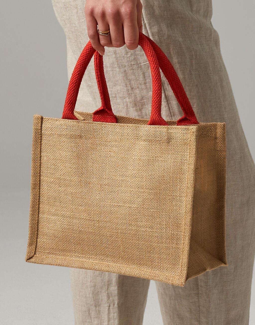 <b>Westford Mill</b> <br> Jute Mini Gift Bag 26 x 22 x 14 cm 