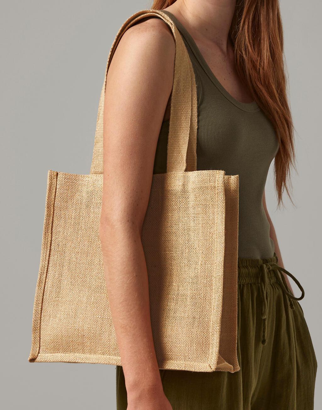 <b>Westford Mill</b> <br> Jute Compact Tote 30 x 30 x 12 cm
