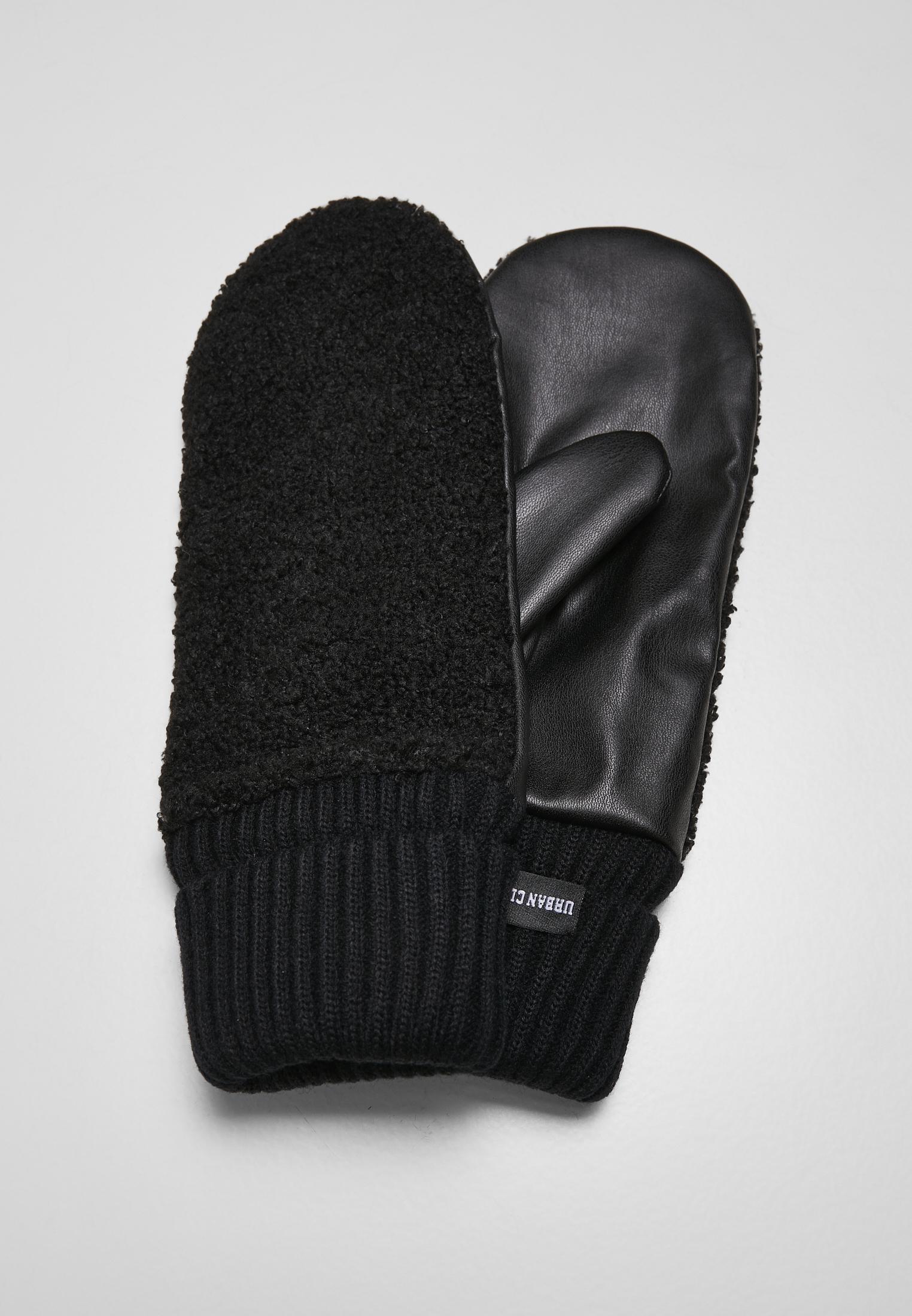 <b>Urban Classics</b> <br> Sherpa Synthetic Leather Gloves S/M bis L/XL