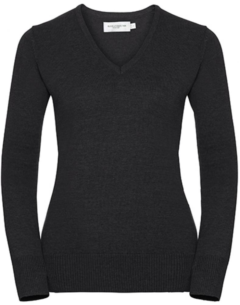<b>Russell Collection</b> <br> Ladies´ V-Neck Knitted Pullover