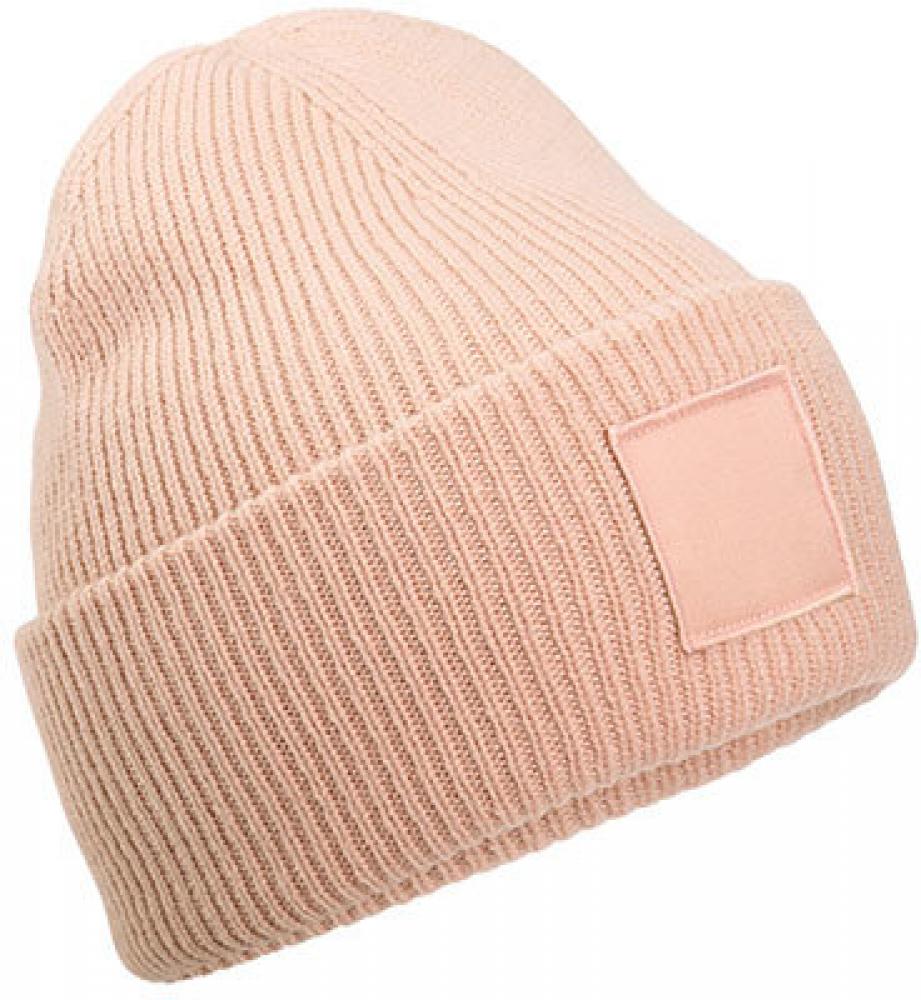 <b>Beechfield</b> <br> Deep Cuffed Tonal Patch Beanie doppellagiger Strick 