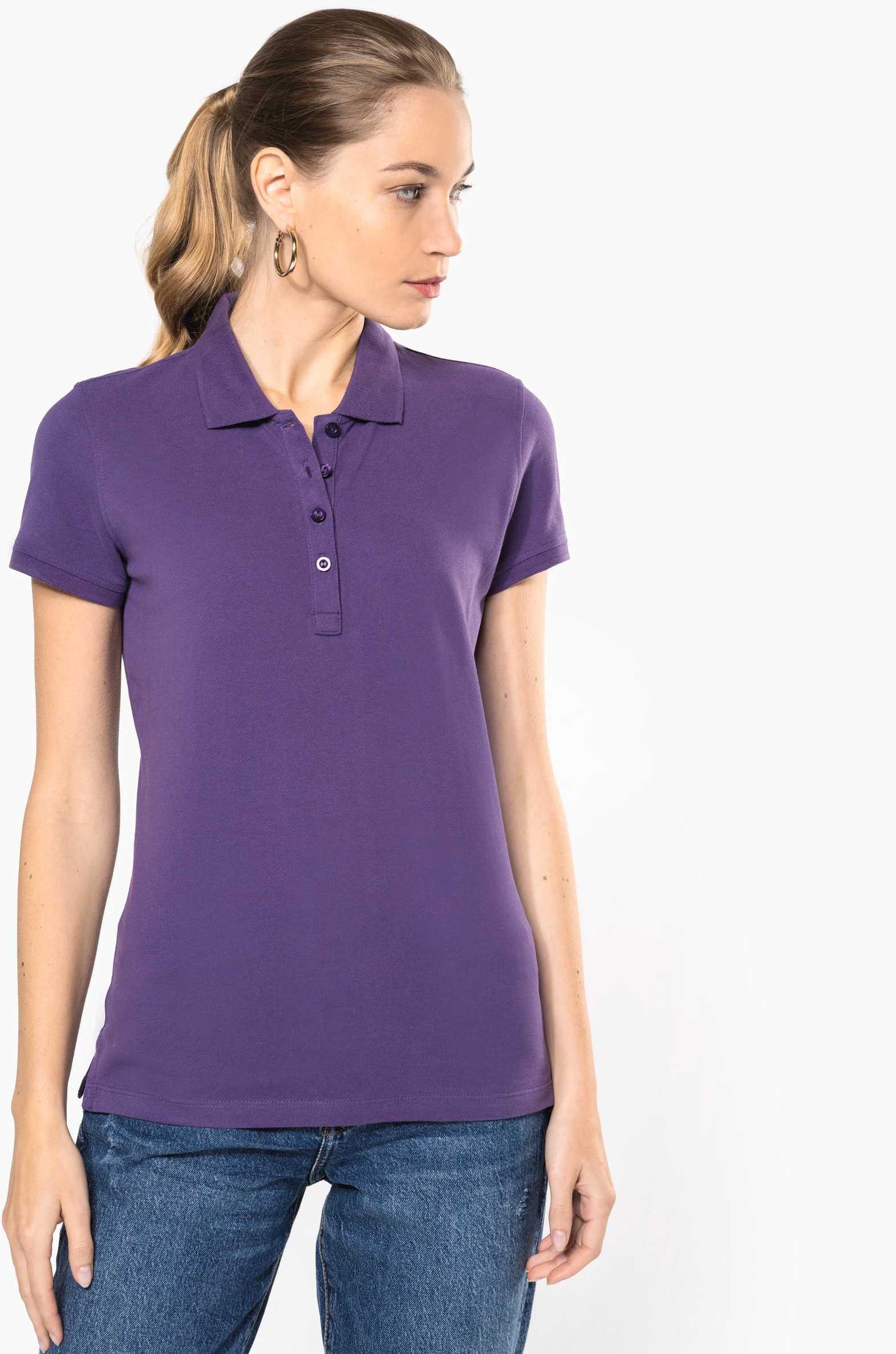 <b>Kariban</b> <br> Damen Kurzarm-Poloshirt. Baumwollpiqué.