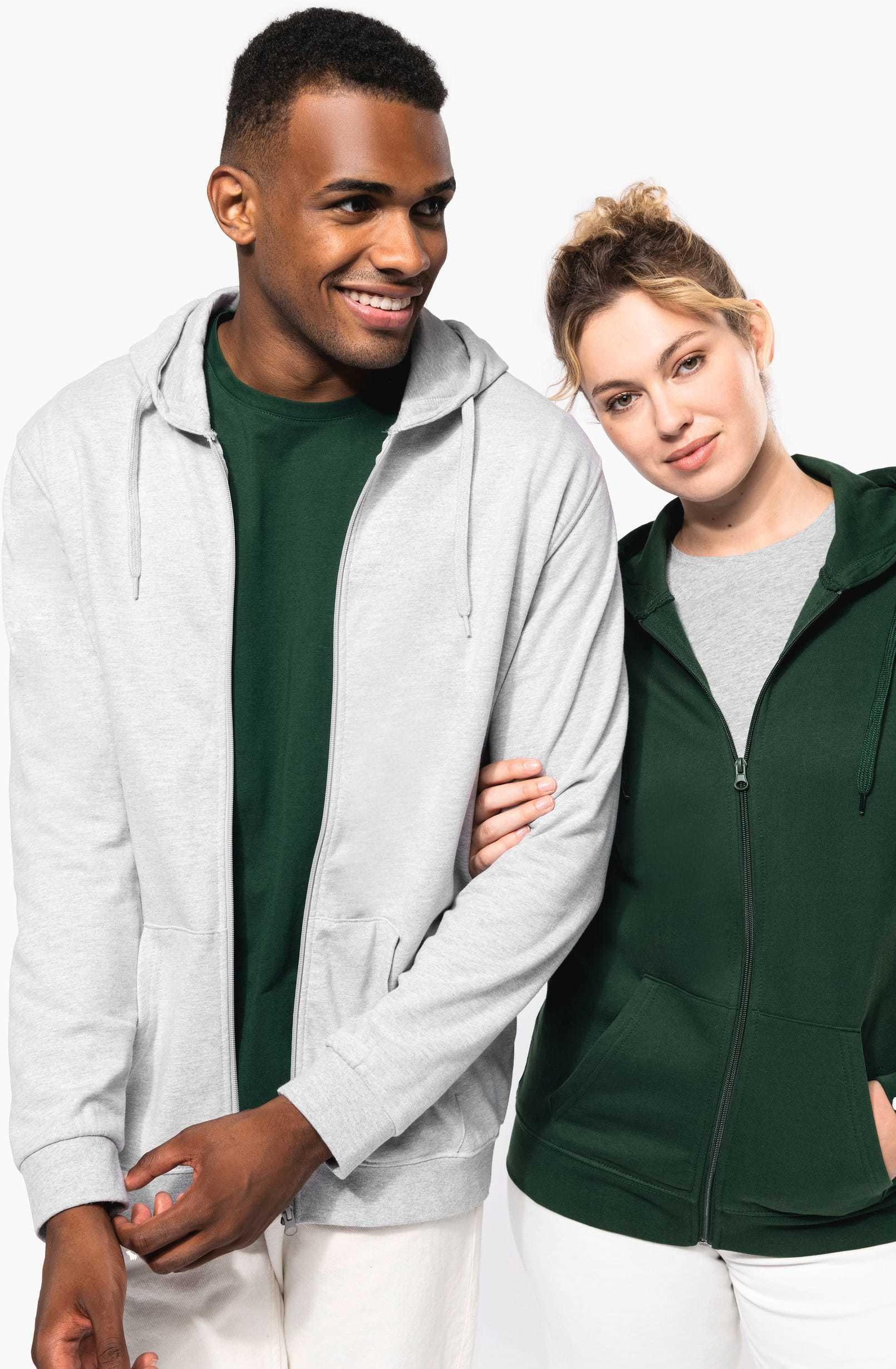 <b>Kariban</b> <br> Unisex Kapuzen-sweatshirt mit Reißverschluss