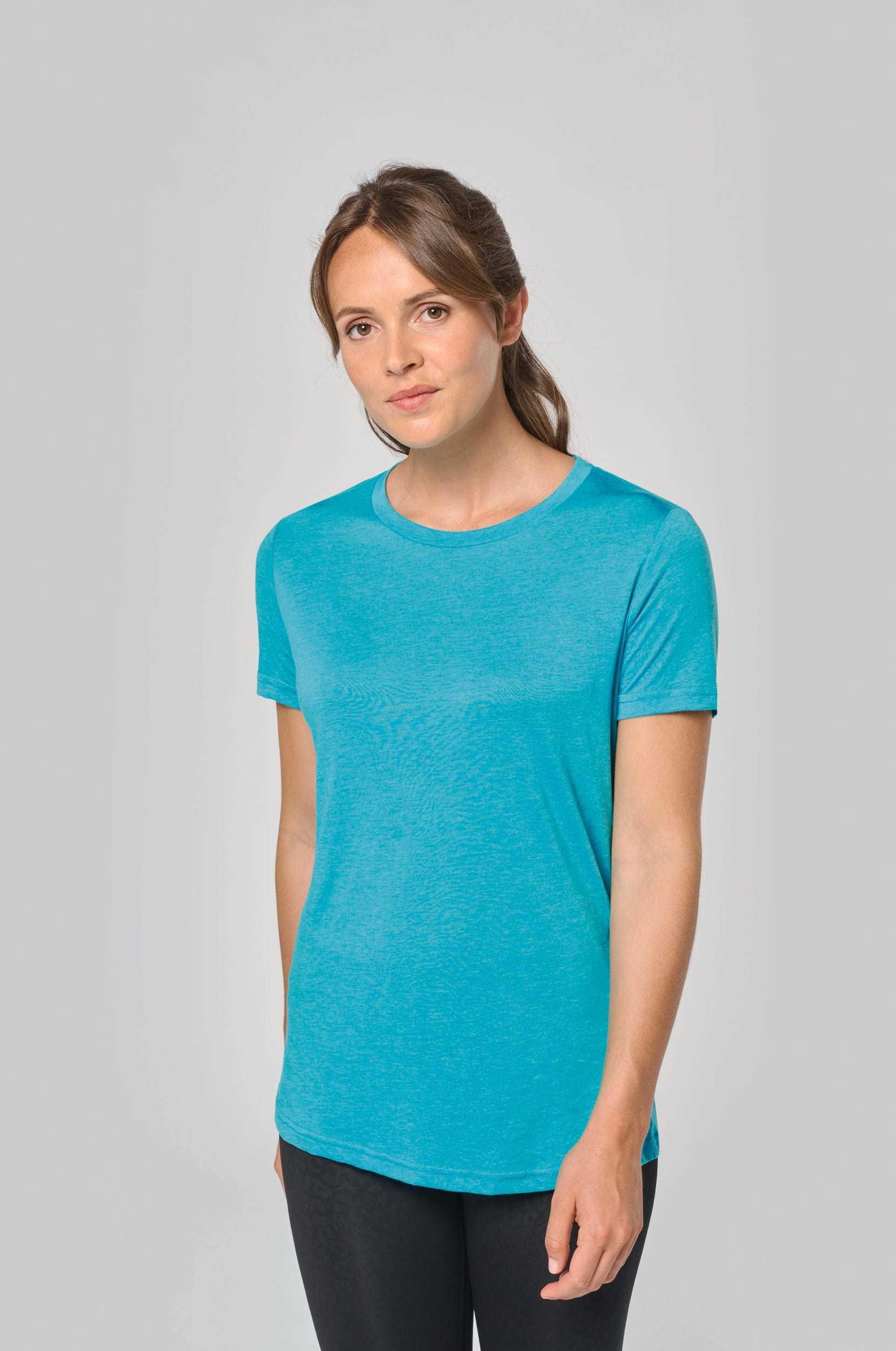 <b>PROACT®</b> <br> Damen-Triblend-Sportshirt mit Rundhalsausschnitt