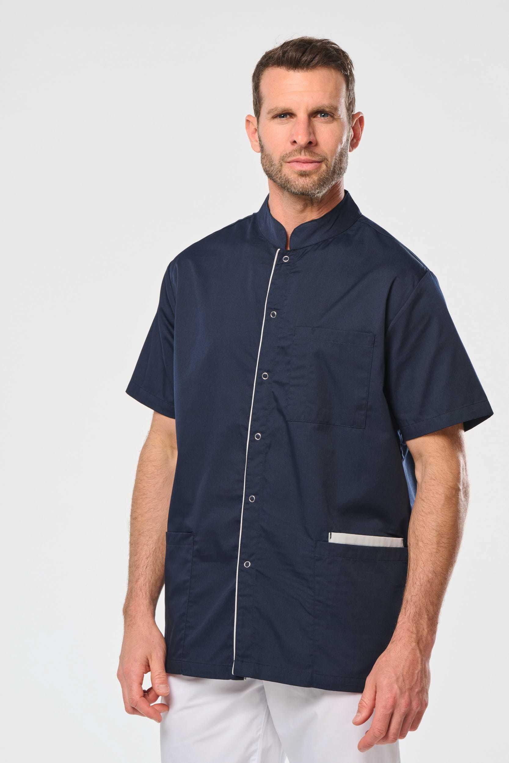 <b>WK. Designed To Work</b> <br> Herrenkittel aus Baumwollpolyester mit Druckknöpfen