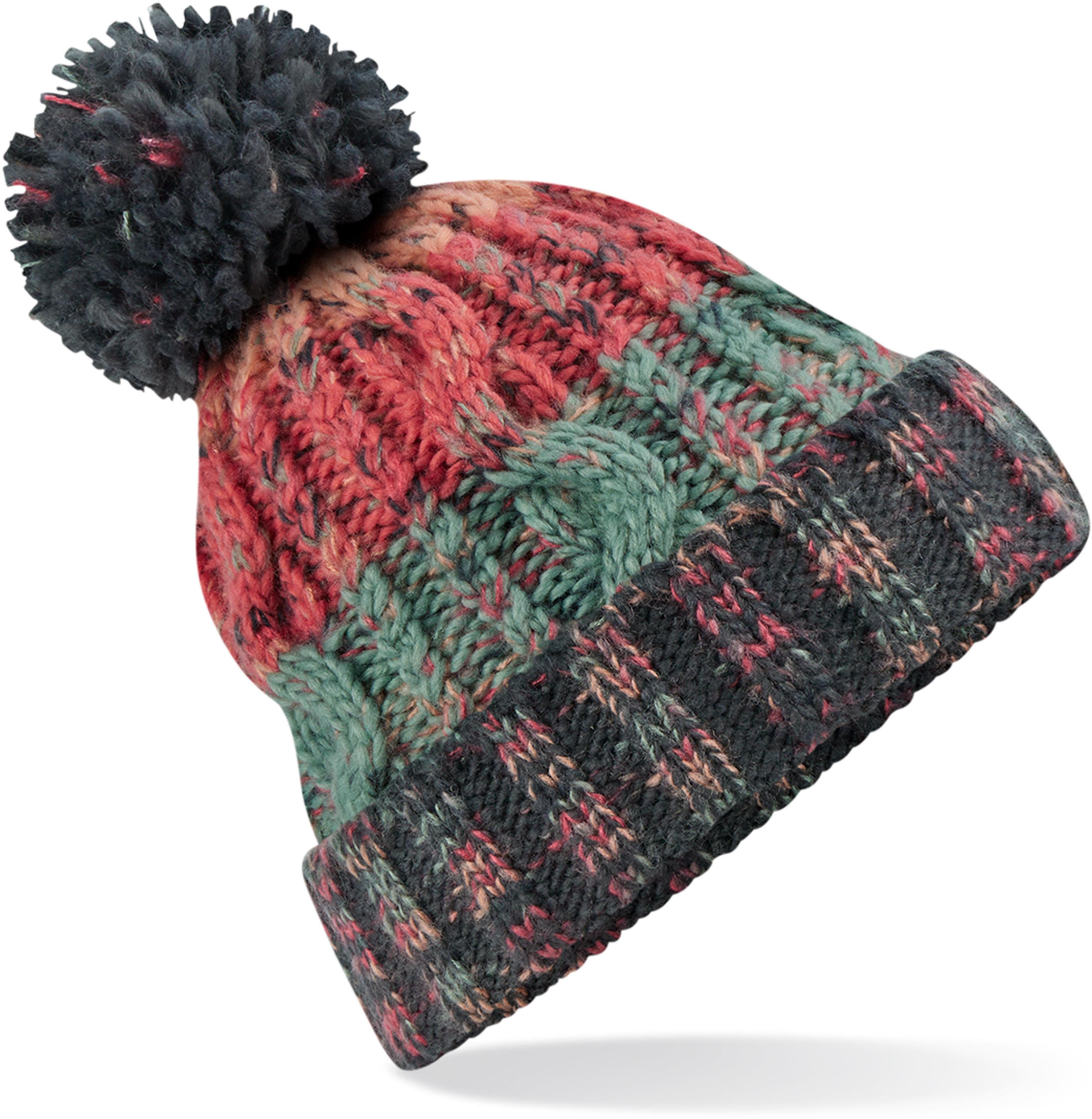 <b>Beechfield</b> <br> Corkscrew Pom Pom Beanie Wintermütze