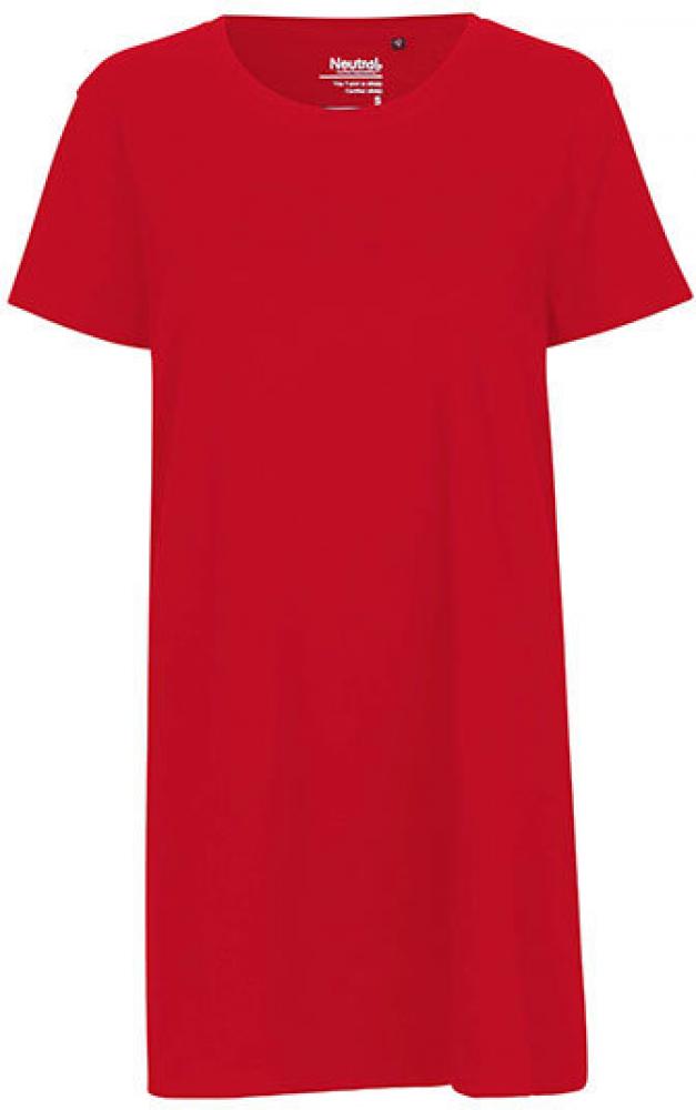 <b>Neutral</b> <br> Damen  Long Length T-Shirt - Single-Jersey-Strick 